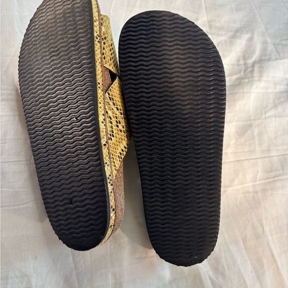 Free People Viola Sidelines Snakeskin Cork Sandals , Size 8 - Picture 9 of 9